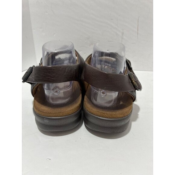 SAS Tripad Confort Sandals Womens 10 Wide Brown Leather Two Strap Buckle - Picture 3 of 7